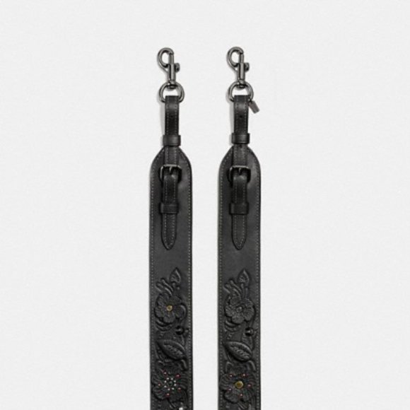 Coach Tea Rose Strap, Black - Picture 10 of 14